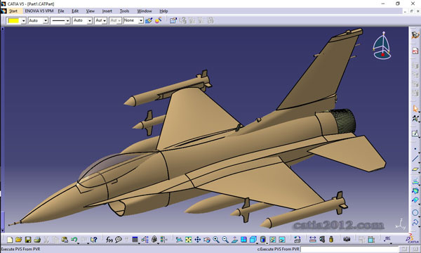 فیلم آموزش CATIA طراحی مدلسازی هواپیما F16 